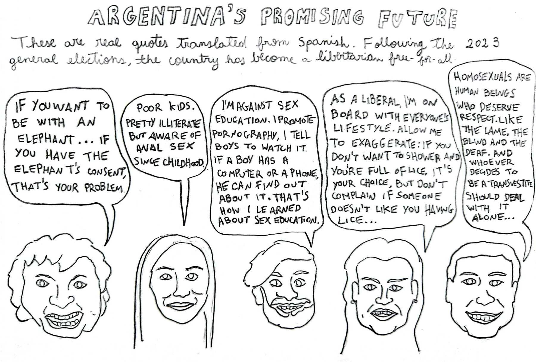 Comic about La Libertad Avanza in Argentina