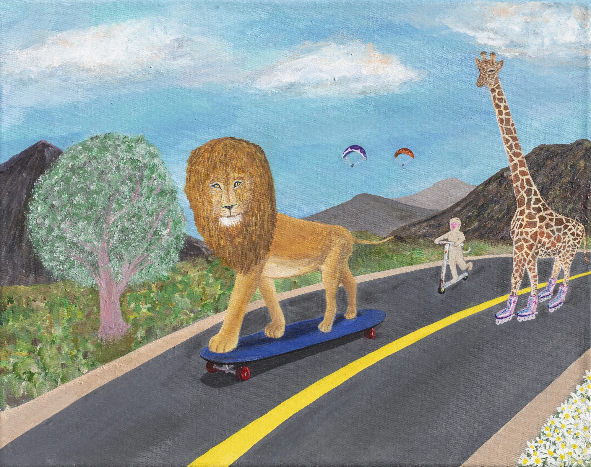 Artwork about animals cruising