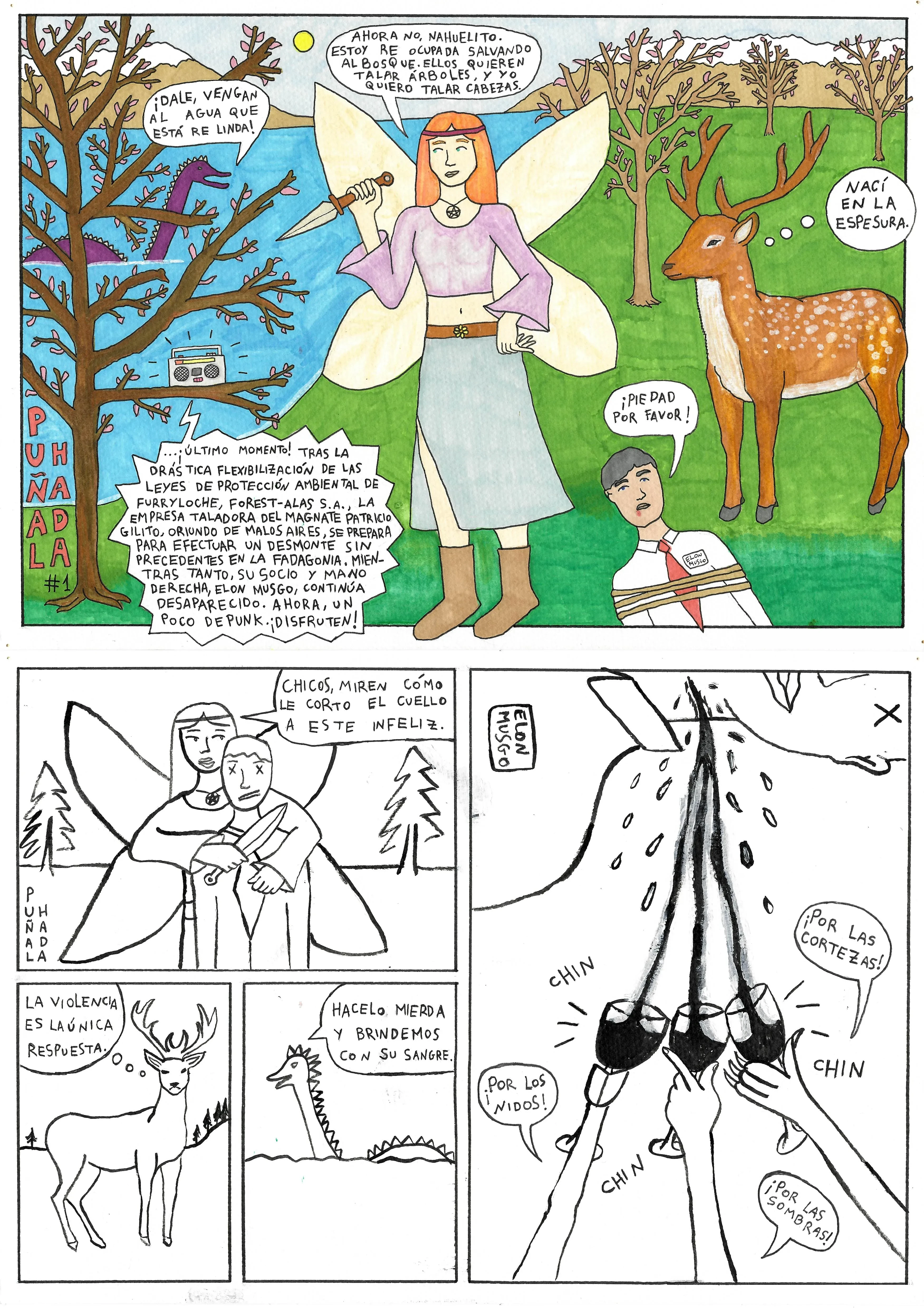 Comic about an eco-warrior fairy with a dagger